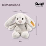 Steiff Hoppie Hase 18 cm hellgrau, Plüschtier Hase mit Schlappohren, Soft Cuddly Friends, flauschiges Stofftier zn – Bild 2