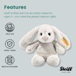 Steiff Hoppie Hase 18 cm hellgrau, Plüschtier Hase mit Schlappohren, Soft Cuddly Friends, flauschiges Stofftier zn – Bild 3