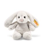 Steiff Hoppie Hase 18 cm hellgrau, Plüschtier Hase mit Schlappohren, Soft Cuddly Friends, flauschiges Stofftier zum Kuscheln (Copy)