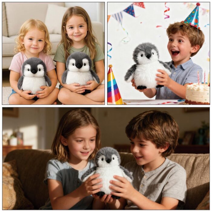 JcvPot Pinguin Kuscheltier, Weiches Stofftier Für Kinder Und Babys, Kuscheltier Pinguin Plüschtierm, Plüschtier – Bild 3