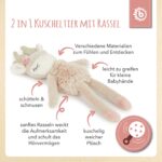 Bieco Kuscheltier Reh Ella mit Rassel | Baby Kuscheltier ab 0 Monate Stofftier Baby Plüschtier R – Bild 6