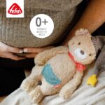 Fehn Kuscheltier Bär Bruno – Weicher Teddybär für Neugeborene als Einschlafhilfe - Stofftier zum Greifenn – Bild 5